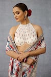 Shop_Torani_Multi Color Georgette Halter Neck Coromandel Pravya Designer Blouse _Online_at_Aza_Fashions