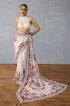Torani_Multi Color Georgette Halter Neck Coromandel Pravya Designer Blouse _at_Aza_Fashions