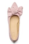 Shop Dang Shoes Pink Polka Dot Bow Wedge Shoes at Aza Fashions Shop_Dang Shoes_Pink Polka Dot Bow Wedge Shoes _at_Aza_Fashions