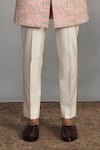 Gargee Designers_Peach Polyester, Silk, Cotton Embroidery Designer Indowestern Sherwani Set _Online_at_Aza_Fashions