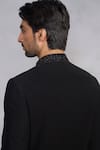 Gargee Designers_Black Polyester, Velvet Nazaakat Indowestern Set _at_Aza_Fashions