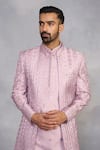 Gargee Designers_Purple Polyester, Viscose Embroidery, Sequins Zaheen Lilac Indowestern Set _Online_at_Aza_Fashions