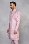 Buy_Gargee Designers_Purple Polyester, Viscose Embroidery, Sequins Zaheen Lilac Indowestern Set _Online_at_Aza_Fashions