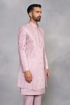 Shop_Gargee Designers_Purple Polyester, Viscose Embroidery, Sequins Zaheen Lilac Indowestern Set _Online_at_Aza_Fashions