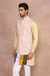 Buy_Gargee Designers_Multi Color Polyester, Modal Nazaara Multicolor Bundi Set _Online_at_Aza_Fashions
