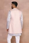 Shop_Gargee Designers_Peach Polyester, , Satin Bundi Set _at_Aza_Fashions