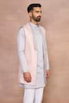 Shop_Gargee Designers_Peach Polyester, , Satin Bundi Set _Online_at_Aza_Fashions
