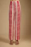 Shop_Nadima Saqib_Pink Striped Cotton Crush Kurta Set _Online_at_Aza_Fashions