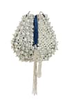 Shop_Nazaakat By Samara Singh_Blue Beads Velvet Embellished Potli Bag _at_Aza_Fashions