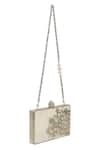 Buy_Samyukta Singhania_Embellished Silver Clutch With Chain _Online