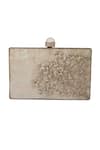 Shop_Samyukta Singhania_Embellished Silver Clutch With Chain _at_Aza_Fashions