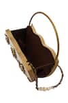 Buy Nazaakat By Samara Singh Gold Beads Embellished Clutch Bag Buy_Nazaakat By Samara Singh_Gold Beads Embellished Clutch Bag