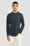 Buy_PERONA_Hendrick Blue Long Sleeve T-shirt _at_Aza_Fashions