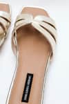Shop_Shradha Hedau Footwear Couture_Beige Designer Aria Flats _Online_at_Aza_Fashions