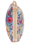 Buy_Nazaakat By Samara Singh_Multi Color Embroidery, Beads Floral Clutch Bag 