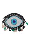 Nazaakat By Samara Singh_Black Beads, Tassels Embroidered Eye Motif Handbag _at_Aza_Fashions