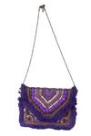 Shop_Nazaakat By Samara Singh_Purple Sequins, Beads Designer Embroidered Handbag _at_Aza_Fashions