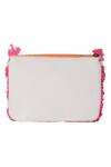 Buy_Samyukta Singhania_Peach Embroidery, Tassels Designer Handbag With Sling _Online_at_Aza_Fashions