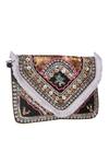 Nazaakat By Samara Singh_Multi Color Sequins, Beads Designer Handbag _at_Aza_Fashions