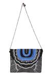 Shop_Nazaakat By Samara Singh_Black Beads Designer Embroidered Handbag _at_Aza_Fashions