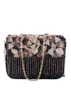 Shop_Nazaakat By Samara Singh_Black Beads, Pearls Beaded Designer Handbag _at_Aza_Fashions