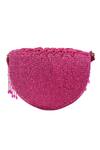 Nazaakat By Samara Singh_Pink Beads Designer Silk Handbag With Detachable Handle _Online_at_Aza_Fashions