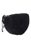 Shop_Nazaakat By Samara Singh_Black Designer Silk Handbag _Online_at_Aza_Fashions