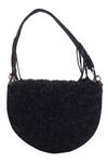 Shop_Nazaakat By Samara Singh_Black Designer Silk Handbag _at_Aza_Fashions