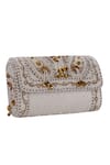 Buy_Nazaakat By Samara Singh_Off White Beads, Sequins Beaded Designer Handbag With Detachable Handle _Online_at_Aza_Fashions