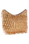 Shop_Nazaakat By Samara Singh_Gold Sequins, Beads Designer Handbag_Online_at_Aza_Fashions