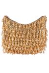 Nazaakat By Samara Singh_Gold Sequins, Beads Designer Handbag_at_Aza_Fashions