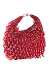 Shop_Samyukta Singhania_Designer Red Silk Handbag _Online_at_Aza_Fashions