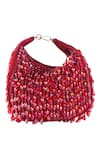 Samyukta Singhania_Designer Red Silk Handbag _at_Aza_Fashions