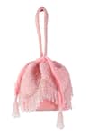 Shop_Nazaakat By Samara Singh_Pink Beads, Sequins Beaded Potli Handbag _at_Aza_Fashions