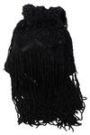 Nazaakat By Samara Singh_Black Beads, Fringe Designer Silk Potli Bag _at_Aza_Fashions