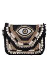 Shop_Nazaakat By Samara Singh_Black Sequins, Beads Embroidered Silk Handbag _Online_at_Aza_Fashions