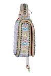 Nazaakat By Samara Singh_Peach Beads, Embroidery Embellished Silk Handbag _Online_at_Aza_Fashions