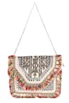 Shop Nazaakat By Samara Singh Multi Color Sequins, Tassels Embellished Handbag at Aza Fashions Shop_Nazaakat By Samara Singh_Multi Color Sequins, Tassels Embellished Handbag _at_Aza_Fashions