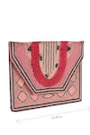 Nazaakat By Samara Singh Pink Beads, Fringe Designer Silk Handbag With Sling Online at Aza Fashions Nazaakat By Samara Singh_Pink Beads, Fringe Designer Silk Handbag With Sling _Online_at_Aza_Fashions