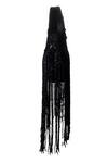 Shop_Nazaakat By Samara Singh_Black Fringe Silk Handbag _Online_at_Aza_Fashions