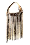 Shop_Nazaakat By Samara Singh_Multi Color Fringe, Beads Designer Silk Handbag _at_Aza_Fashions