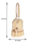 Shop_Nazaakat By Samara Singh_Off White Beads, Tassels Designer Potli Bag With Detachable Handle_Online_at_Aza_Fashions