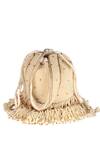 Nazaakat By Samara Singh_Off White Beads, Tassels Designer Potli Bag With Detachable Handle_at_Aza_Fashions