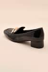 Buy_La Fiza_Black Buckles Patent Pump Loafer Heels _Online_at_Aza_Fashions