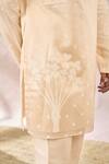 Masaba_Ivory Chanderi Embroidery Classic Kurta_Online_at_Aza_Fashions