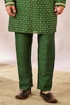 Masaba_Green Silk Printed Kurta Set _Online_at_Aza_Fashions