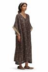 Buy_Mimamsaa_Green Vaidehi Floral Print Kaftan _Online_at_Aza_Fashions