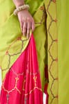 Buy_JANKI INDIA_Lavender Lime Green And Fuchsia Designer Saree 