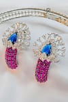 kavipushp_Royal Sapphire Bliss Dual Tone Necklace Jewellery Set _at_Aza_Fashions