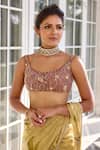 Buy_Kalista_Mauve Keisha Pre-draped Saree Set _Online_at_Aza_Fashions